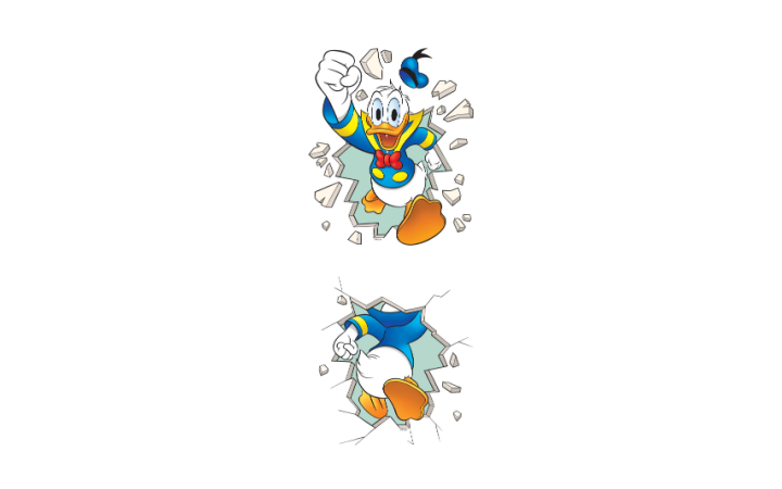 Donald Duck Muur-/Deursticker Donald