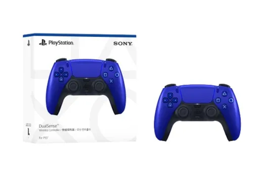 Imagem do produto Controle PS5 Cobalt Blue sem fio (Dualsense) em Amazon