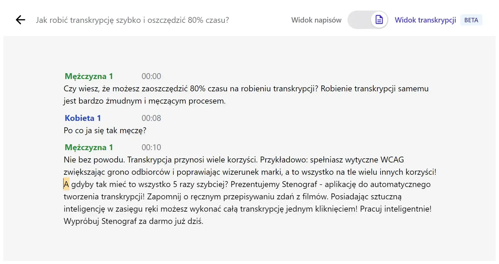 Dodawanie kolejnego mówcy w określonym miejscu.webp