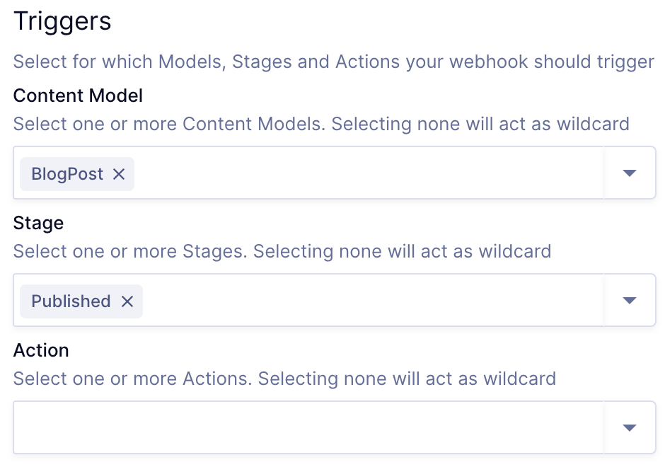 Hygraph webhook triggers