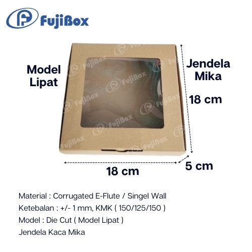 FUJIBOX DUS KARTON | CB KACA 18 x 18 x 5 | KARDUS JENDELA MIKA