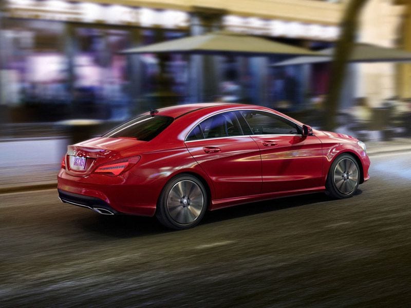 2017 Mercedes Benz CLA class exterior rear angle profile ・  Photo by Mercedes-Benz 