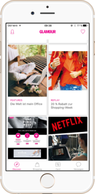 Glamour Shopping Week App Newsfeed
