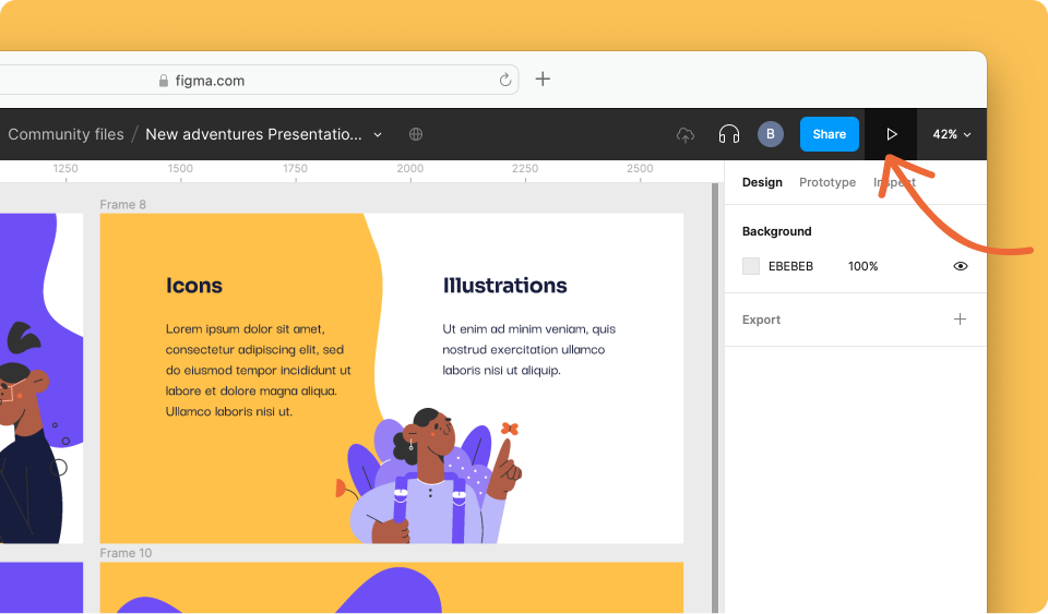 how to create presentation in figma