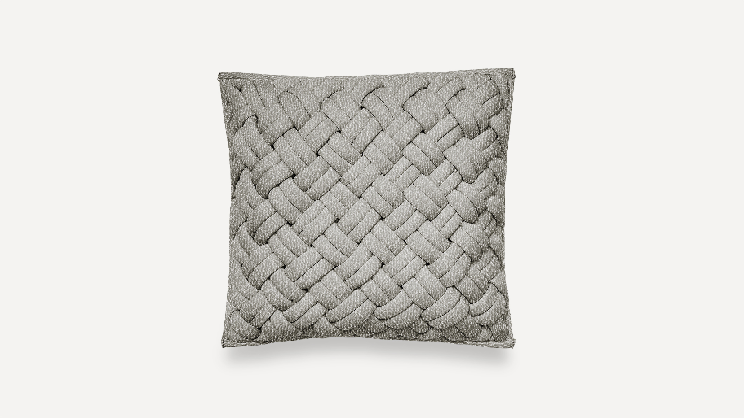 Pewter Interknit Jersey Pillow Cover Burrow