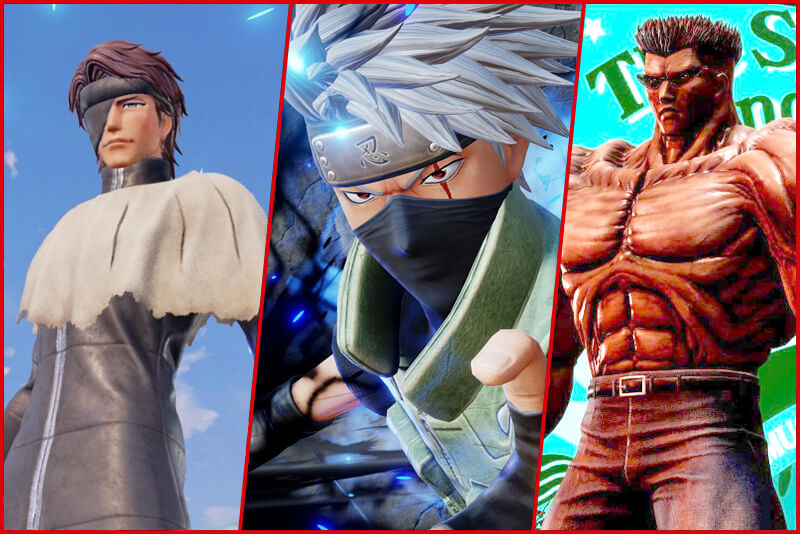 Sosuke Aizen (Bleach), Kakashi Hatake (Naruto) e Toguro, de Yu Yu Hakusho