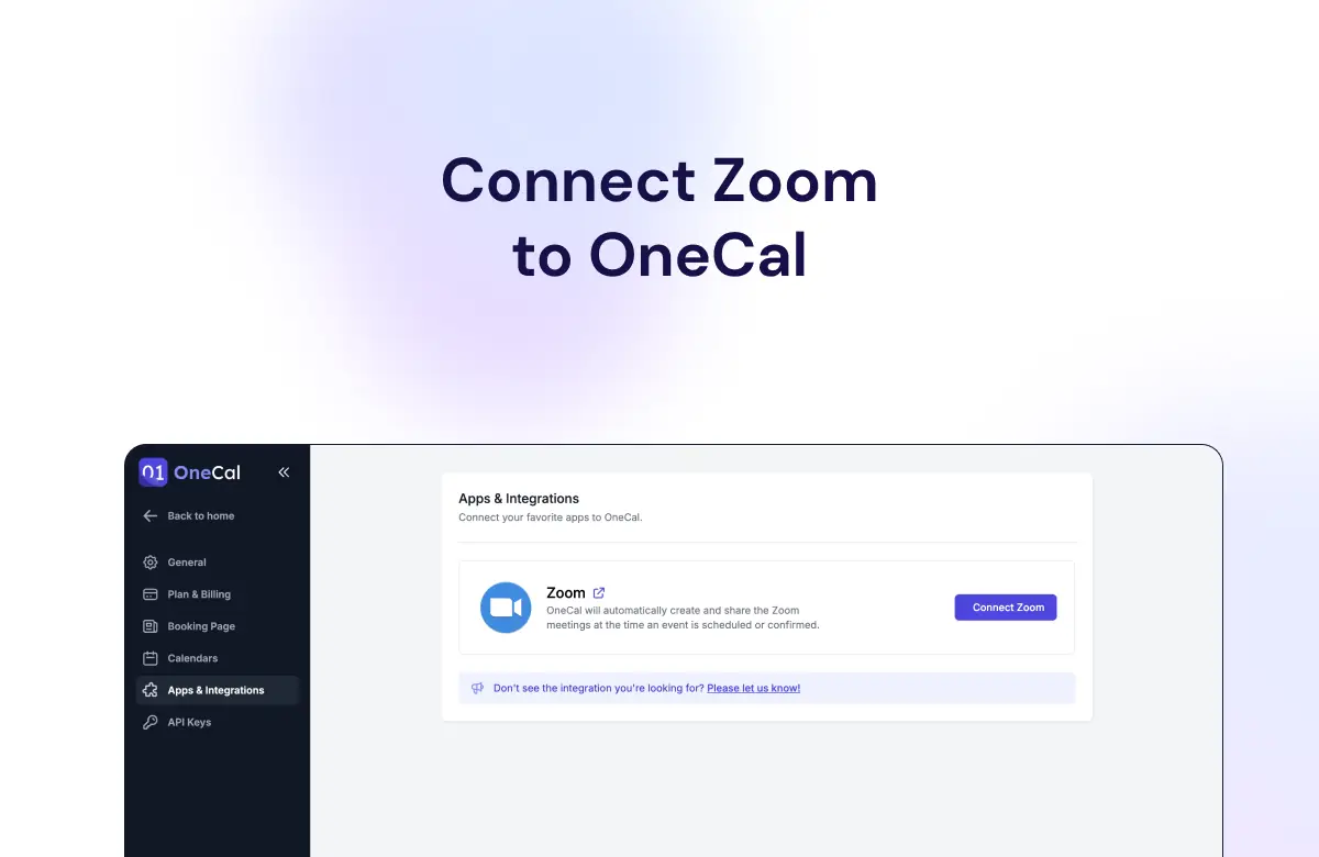 OneCal Product Update - May 2024