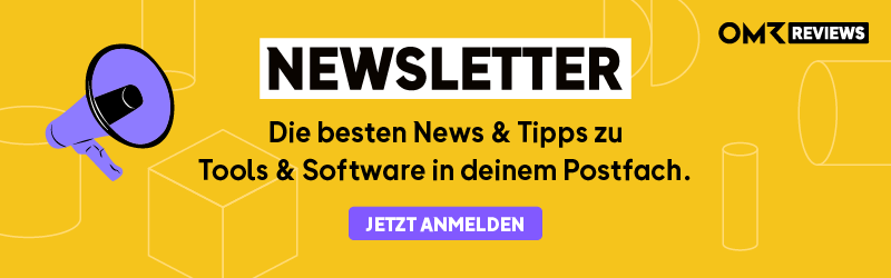 Anmeldung zum Newsletter von OMR Reviews