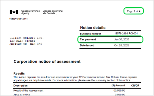 CRA Corporation Income Tax Assessment-Page 2.png