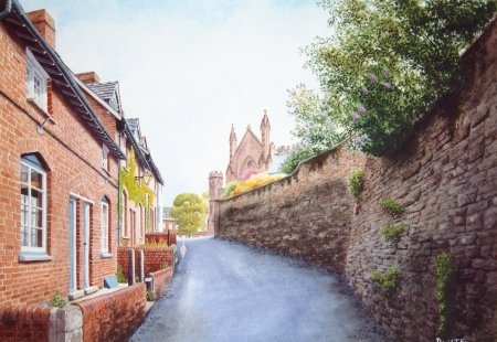 Gwynne Street, Hereford (Watercolour Painting)