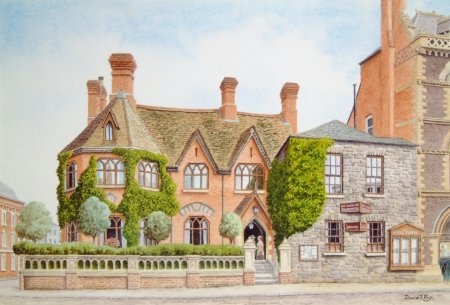 The Residence Hotel, Broad Street, Hereford (Watercolour Painting)