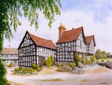 Pembridge, The New Inn, Herefordshire (Watercolour Painting)
