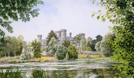 Eastnor Castle near Ledbury, Herefordshire (Watercolour Painting)