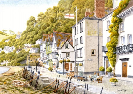 Bayard's Cove, Brixham, Devon (Watercolour Painting)