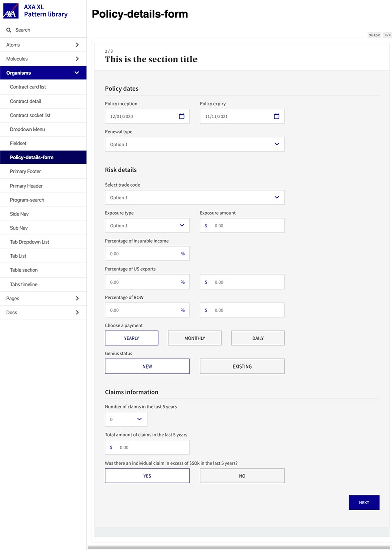 AXA UI development image 1 1