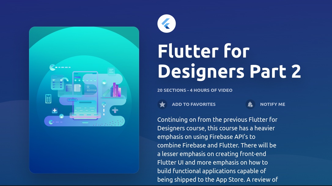 Flutter for Designers Section 2 ( Designcode.io )