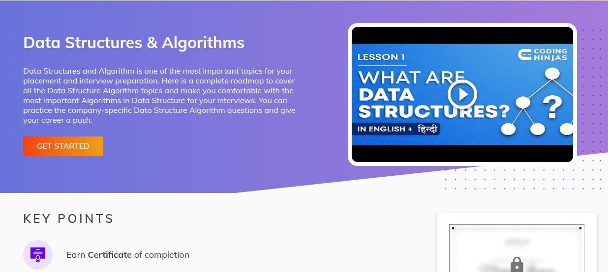 Data Structures and Algorithms ( Coding Ninjas )