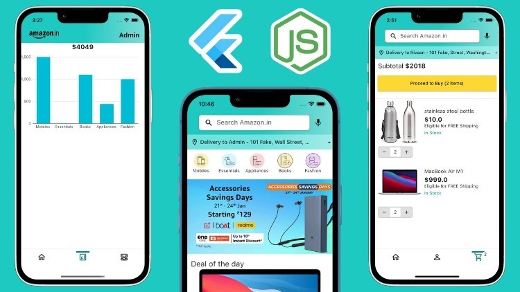 Flutter & Node Tutorial: Build Amazon Clone with Admin Panel