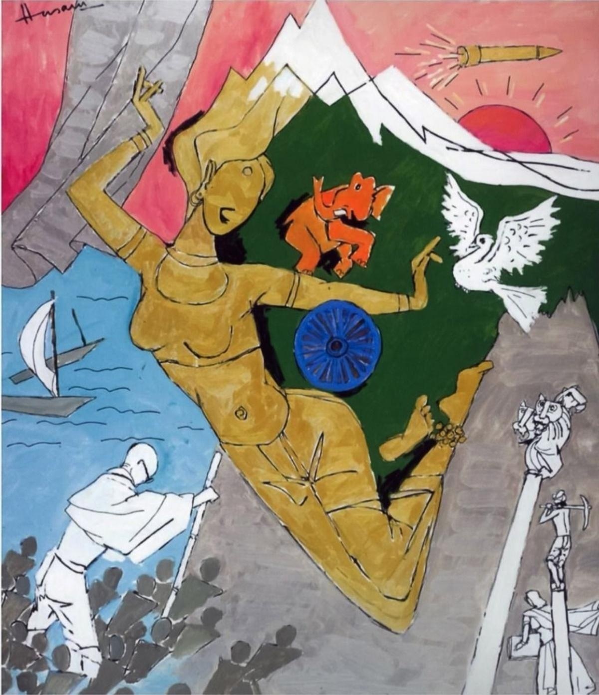 Bharata Bhagya Vidhata by M. F. Hussain