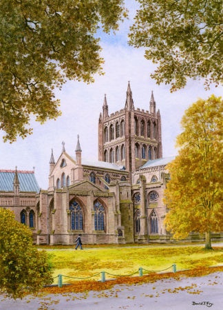 Hereford Cathedral from the North East (Watercolour Painting