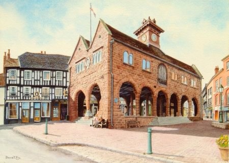 Market Hall, Ross-on-Wye. Herefordshire (Watercolour Painting)