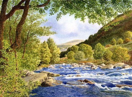 Afon Glaslyn, North Wales (Watercolour Painting)