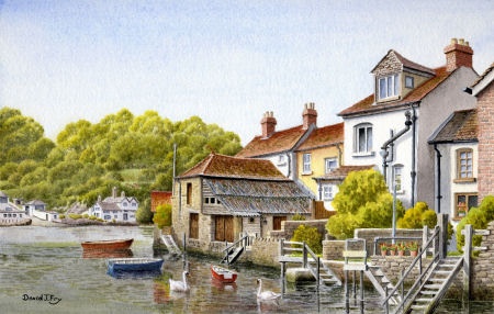 Fowey, Cornwall (Watercolour Painting)