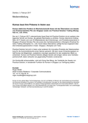 Komax baut ihre Präsenz in Asien aus