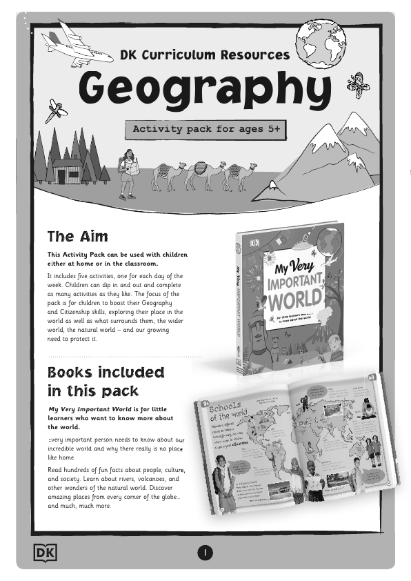 Geography My Very Important World Activity Pack