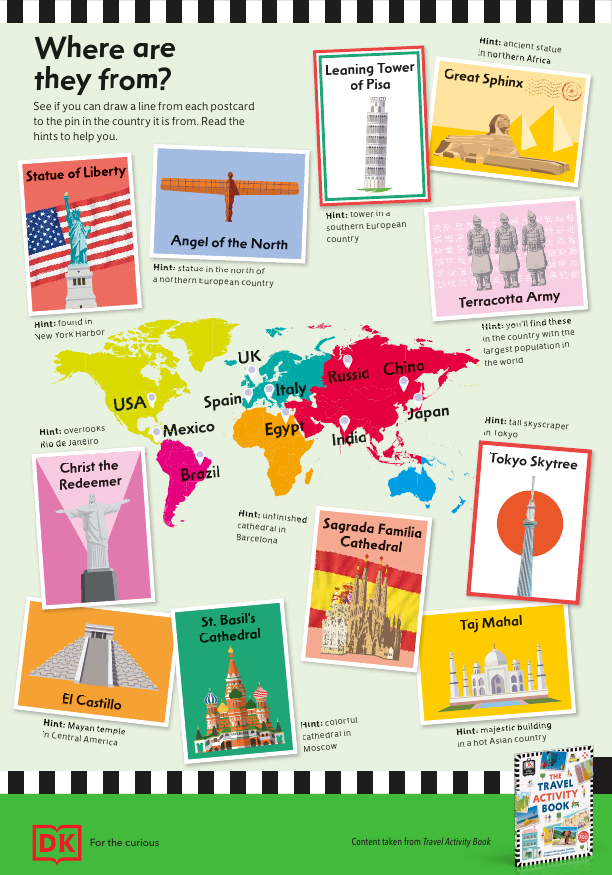 Travel Activity Book Pack Activity Sheet