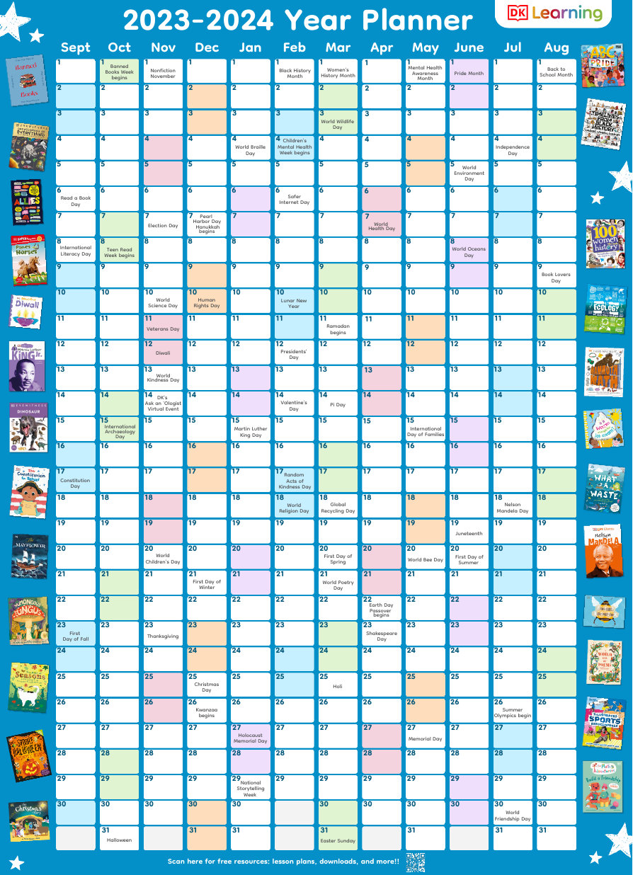 2023 2024 dk learning classroom wall planner