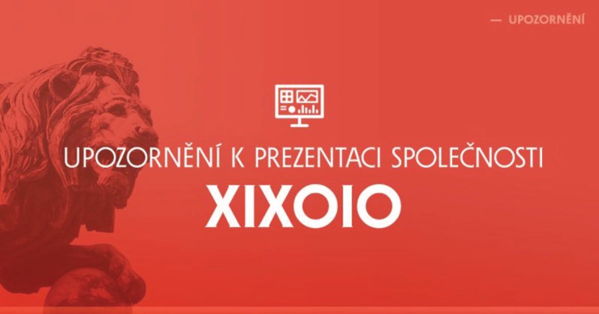 Upozornění k prezentaci společnosti XIXOIO