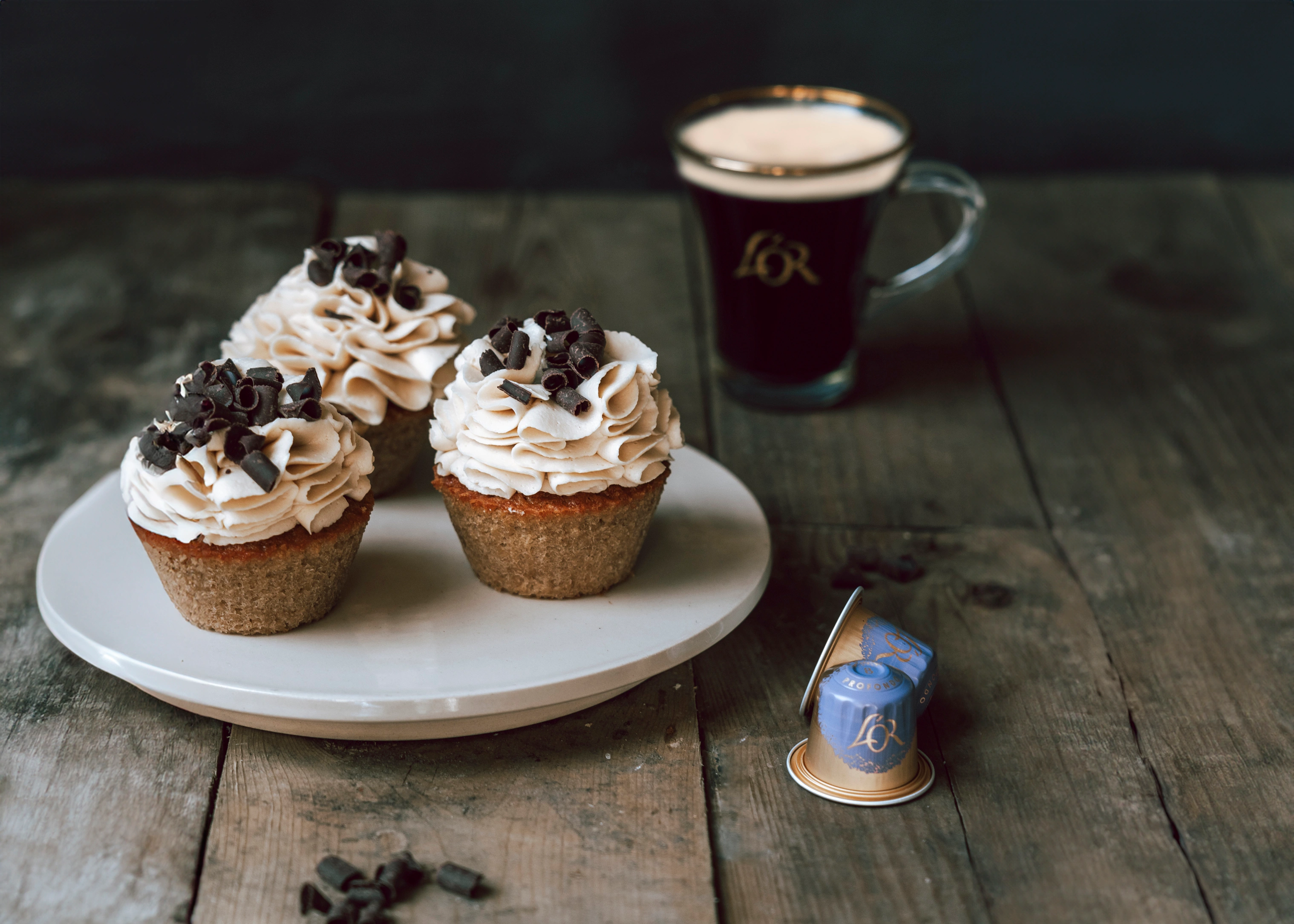 Cupcakes à l'avoine avec L'OR Lungo Profondo