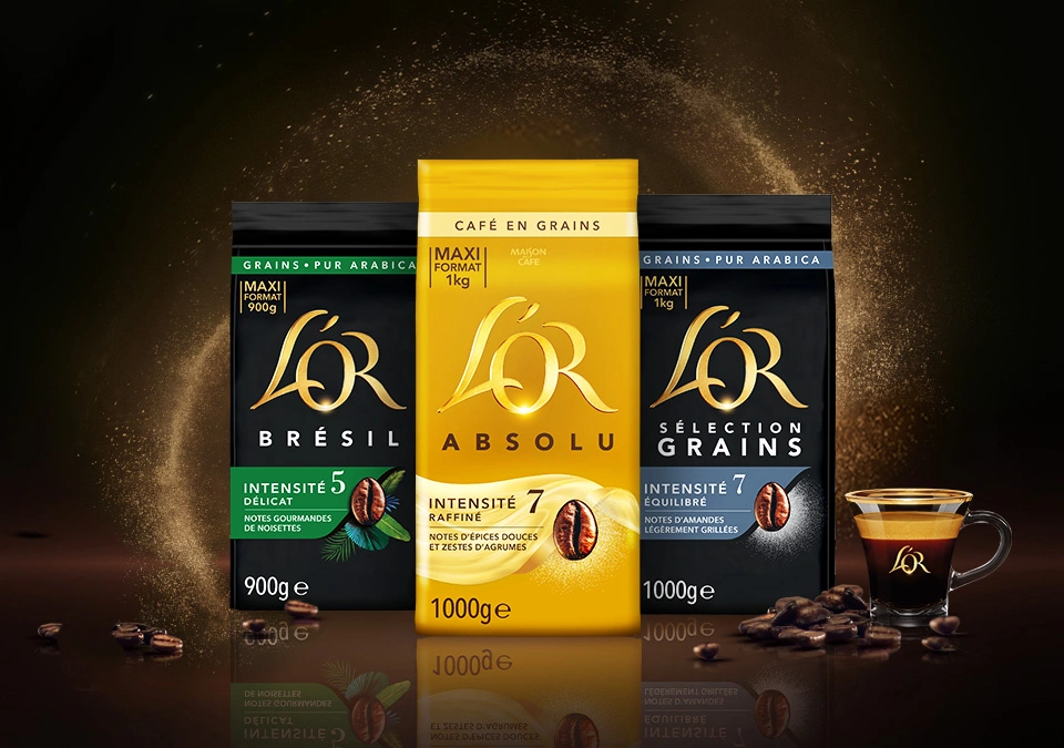 Choose from L'OR's wide selection of coffee beans