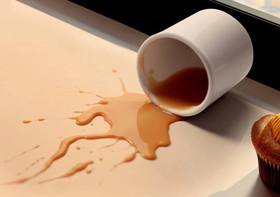 Spilled coffee