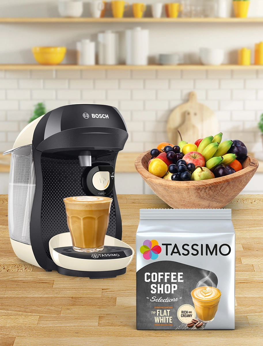 Wie macht man mit TASSIMO einen Flat White Kaffee?