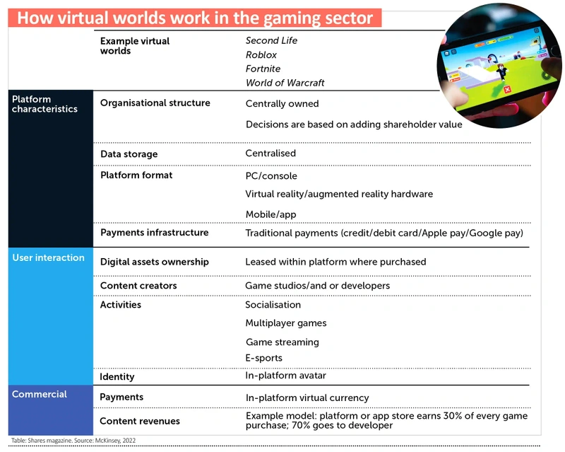 How virtual worlds work in the gaming sector