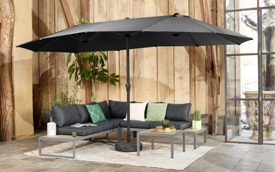 Product afbeelding: Dubbele Parasol (Incl. hoes) - Lifa Garden
