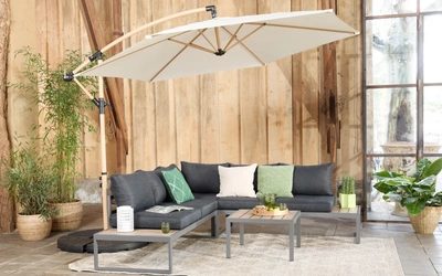 Product afbeelding: Hangende parasol houtlook (incl. hoes)