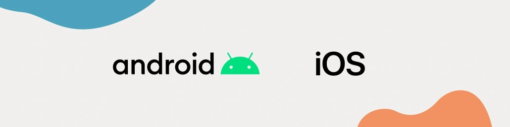 The logos of Android and iOS