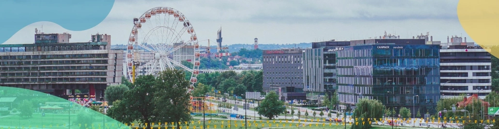 Cracow; a view on ICE and Forum Przestrzenie