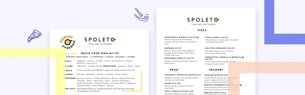 A menu of Spoleto