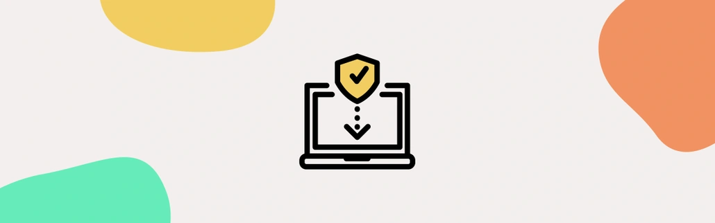 A security check icon on a computer screen