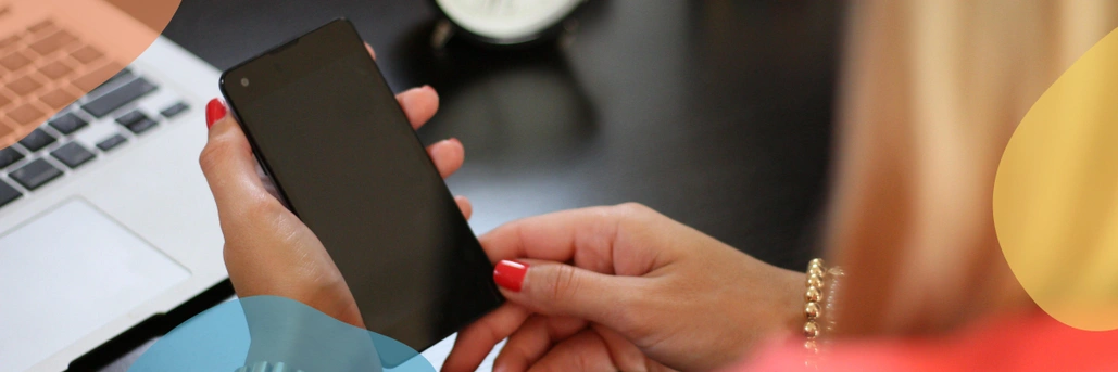 A smartphone in female's hand