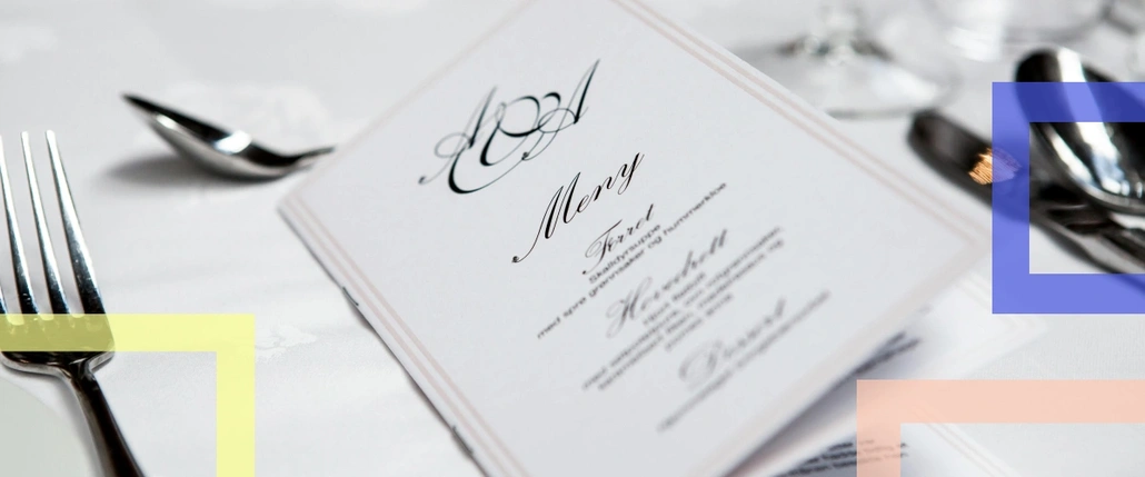 A menu lying on a table