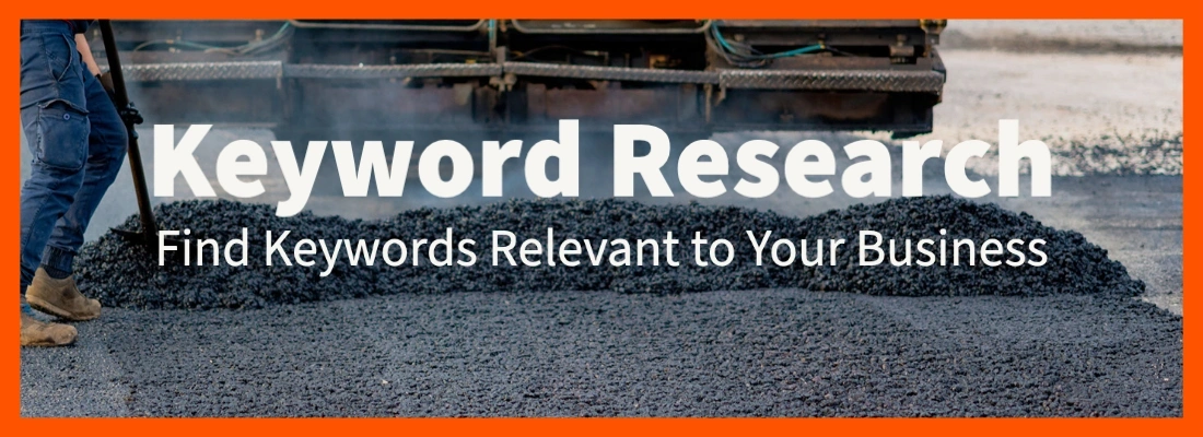 Keyword research for contractor SEO.