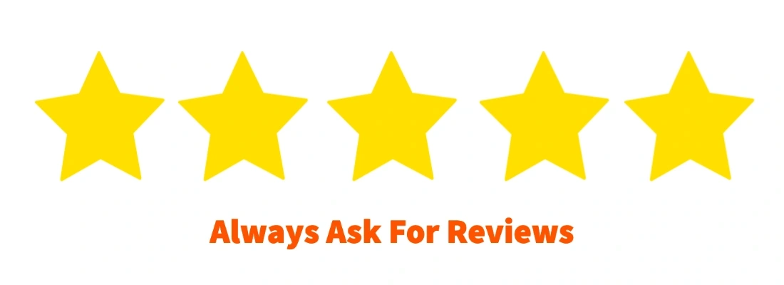 Always ask for reviews and help boost your landscaping SEO performance..