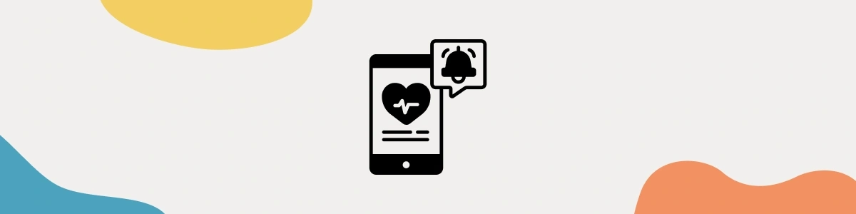 A phone with a fitness app and an alarm coming from app