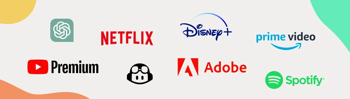 Logos of several streaming services