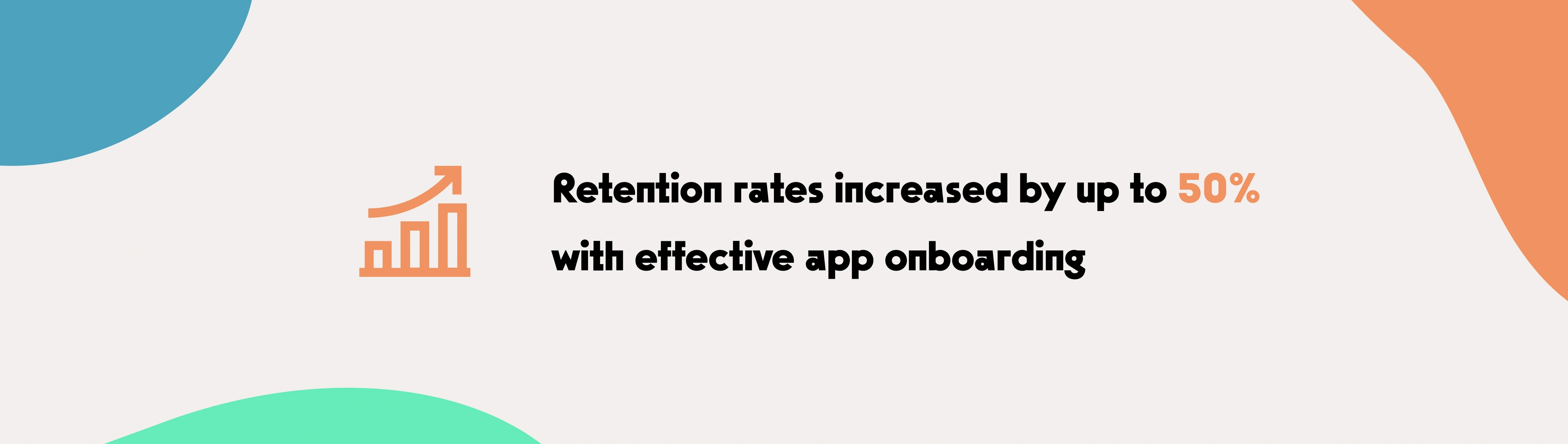 Retention rates increased by up to 50% with effective app onboarding